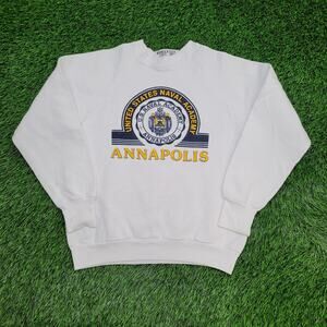 Vintage US Naval Academy Sweatshirt Womens M 19x23 Annapolis